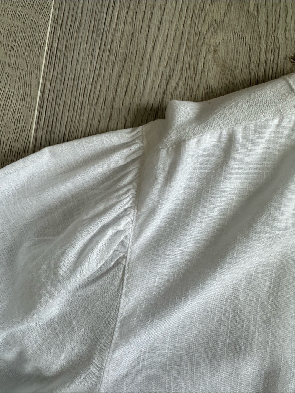 Free People Paula Boho Lace Trim V-Neck Blouse - White Size M READ Description - Picture 9 of 12